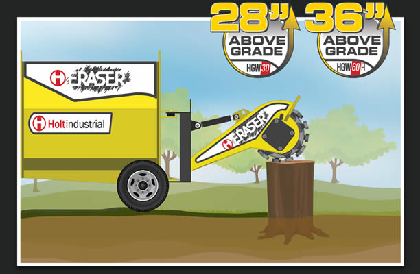 Eraser above grade pivot illustration