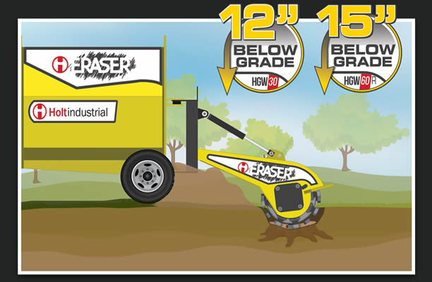 Eraser below grade pivot illustration